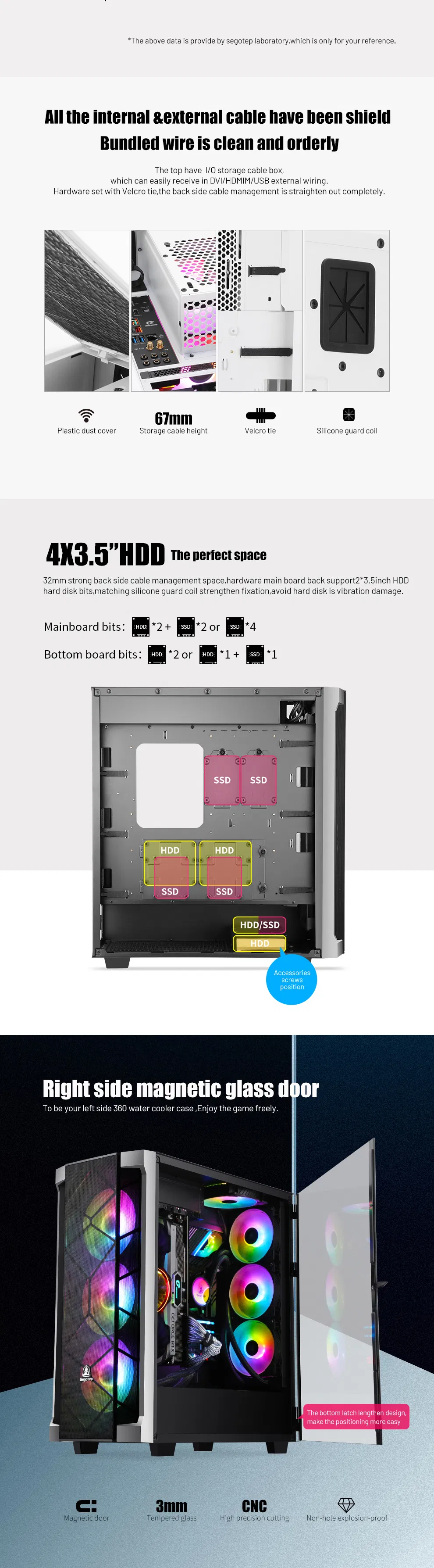 Segotep-High Reputation-Flex Your Gaming Hardware-USB 3.0-Eatx-ATX-Mesh-Perfect Match 3070-3080 3090 Cards-DIY Gaming Computer PC Case
