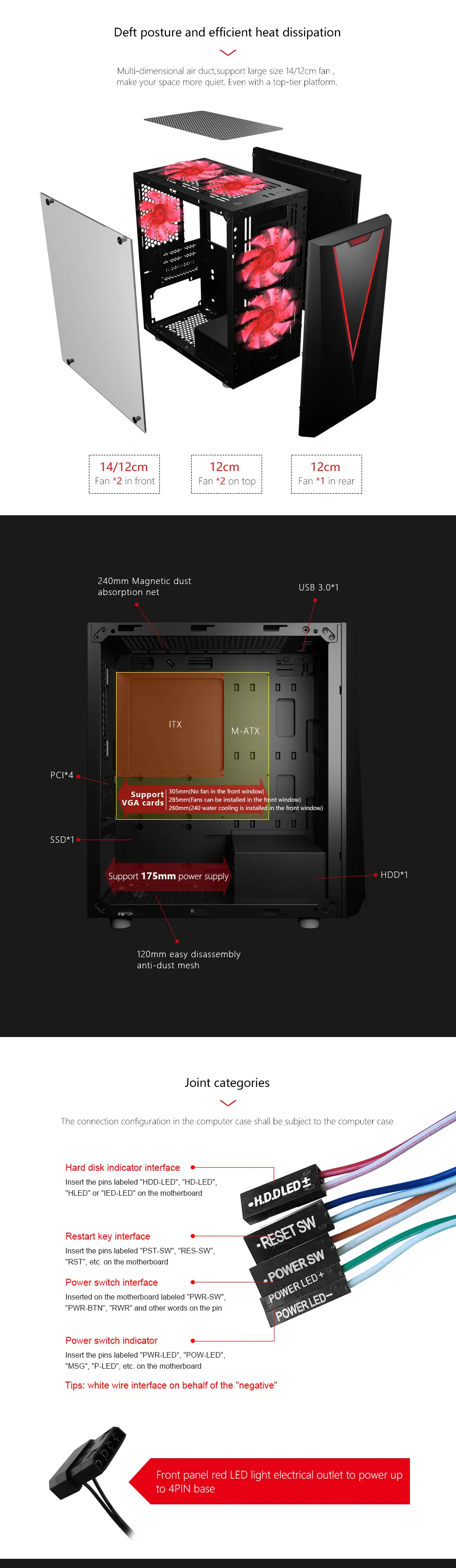 Segotep Prime V Computer Case ATX PC Computer Case