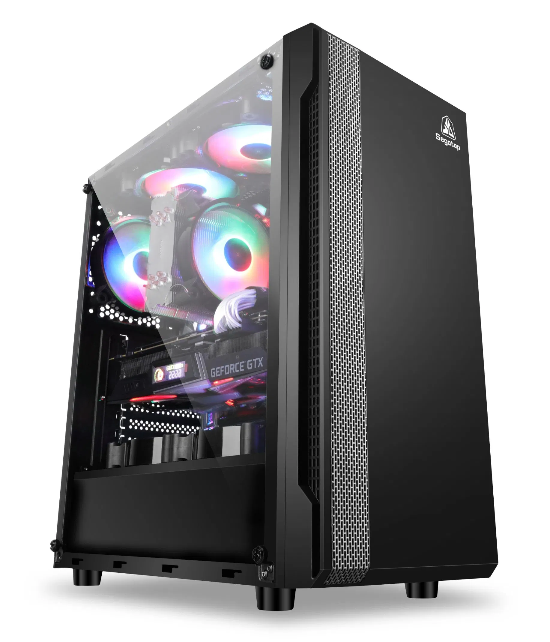 Segotep Prime Xt Black Case Water Cooling Computer Case (ATX motherboard/ 240 water cooling / side transparent / U3/ support long graphics card / game case)