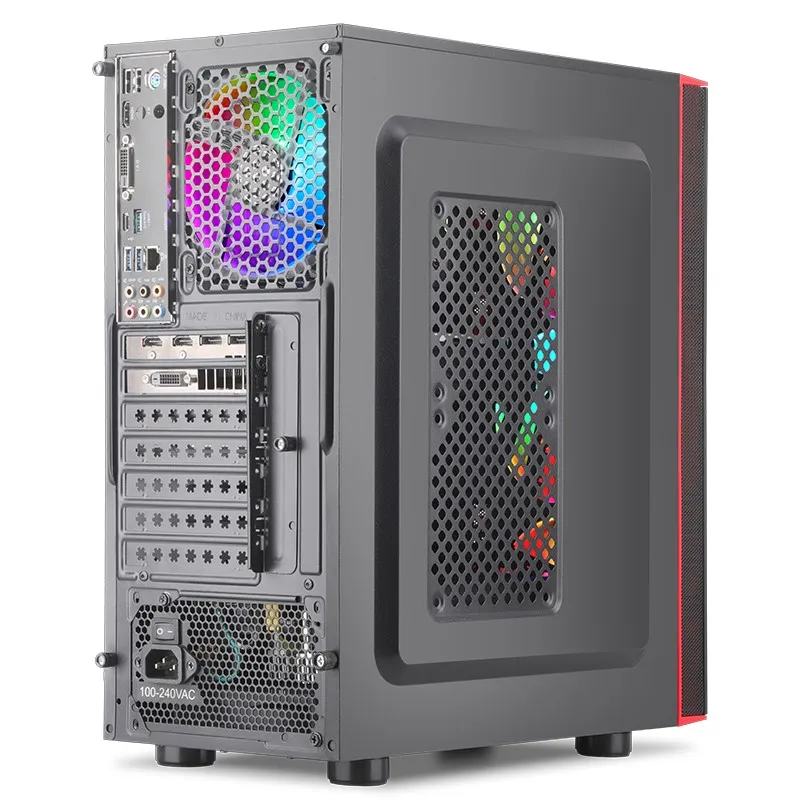 Segotep Ray Plus Black Red ATX Big Motherboard/ Big Power Supply Covering Computer Case