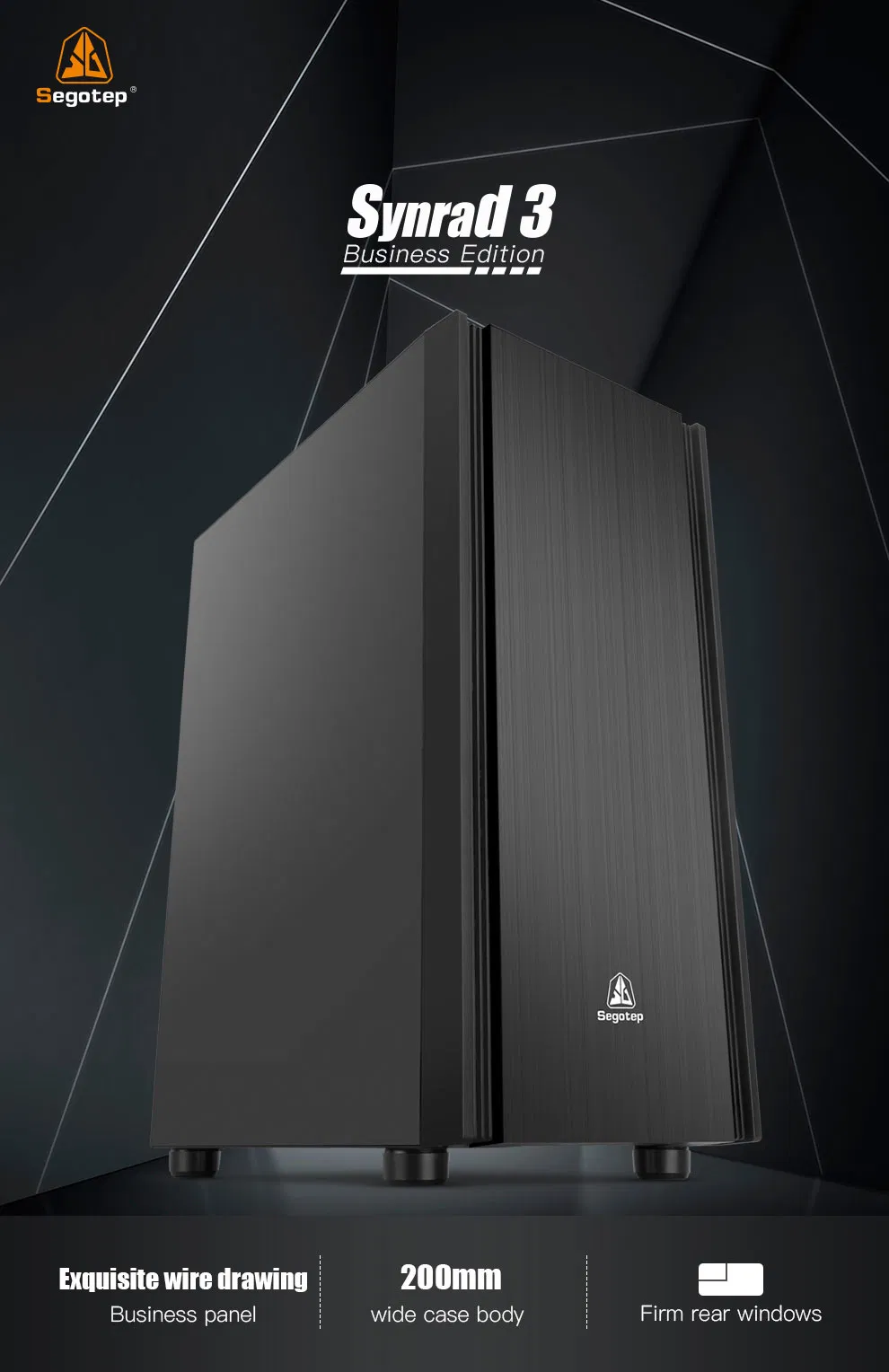 Segotep Synrad3 OEM ODM ATX Black Business Style Gaming Desktop PC Computer Casing/Cases Factory Shipment