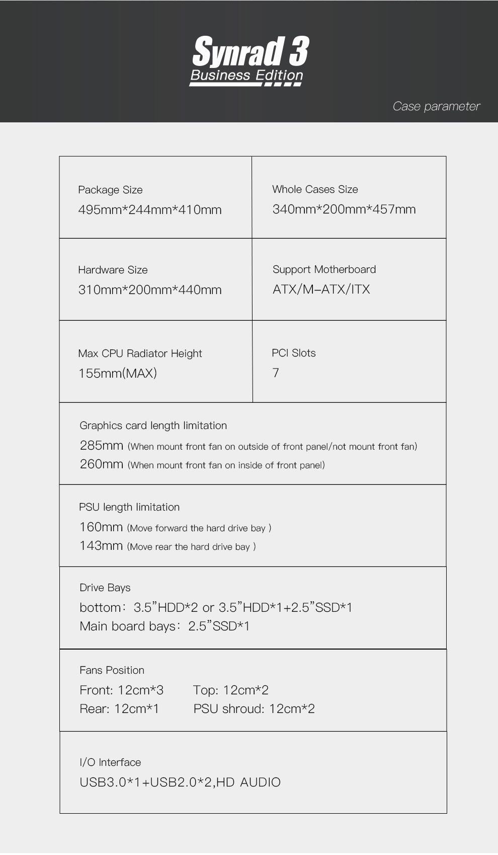 Segotep Synrad3 OEM ODM ATX/Matx/Itx Black Business Style Gaming Desktop PC Computer Casing/Case Manufacturer