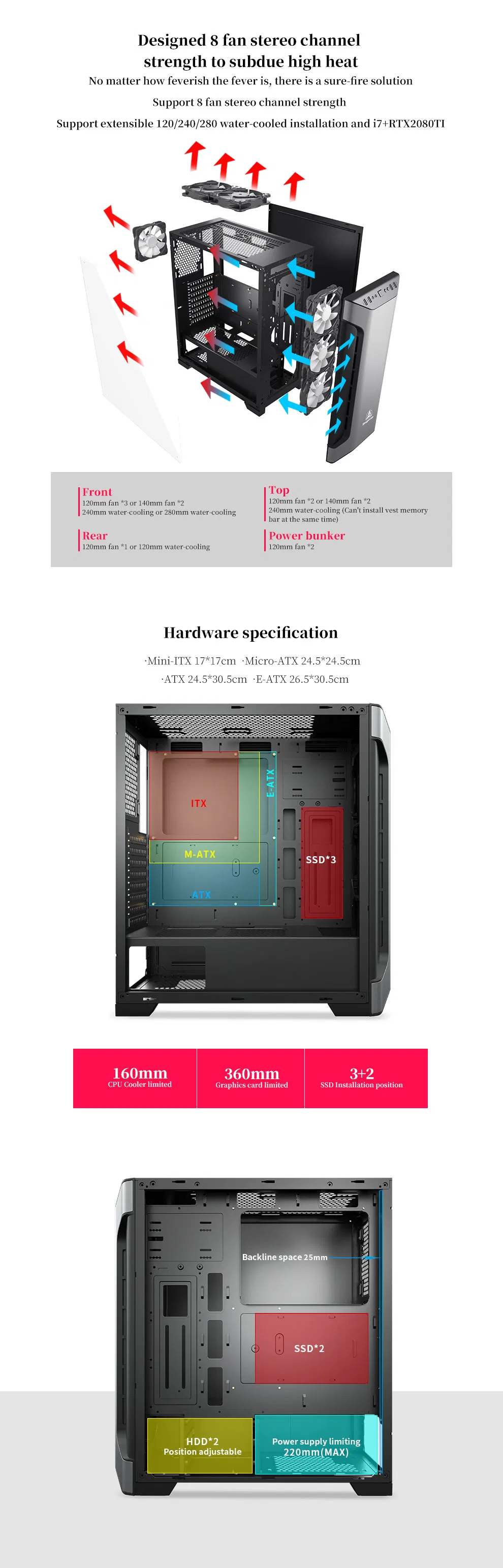 Segotep Zack Tempered Glass Window, a-RGB, Computer PC Gaming Case