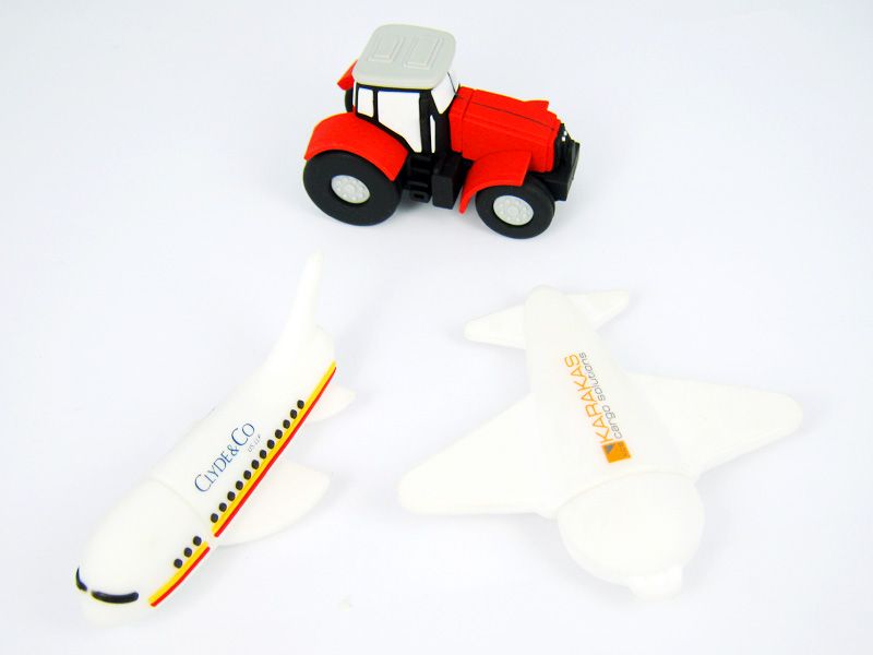 Soft PVC Custom Tyre Shape USB with Logo Branded on Mould