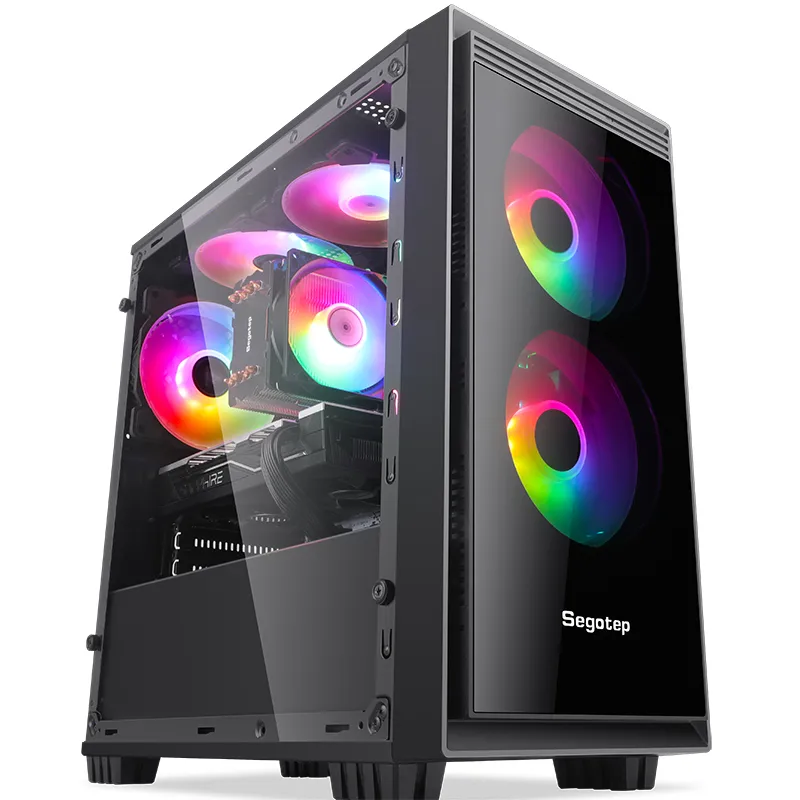Sudan, Egypt, Libya- Segotep Business Style ATX Matx Case MID-Tower Black Acrylics DIY Computer PC Case Factory
