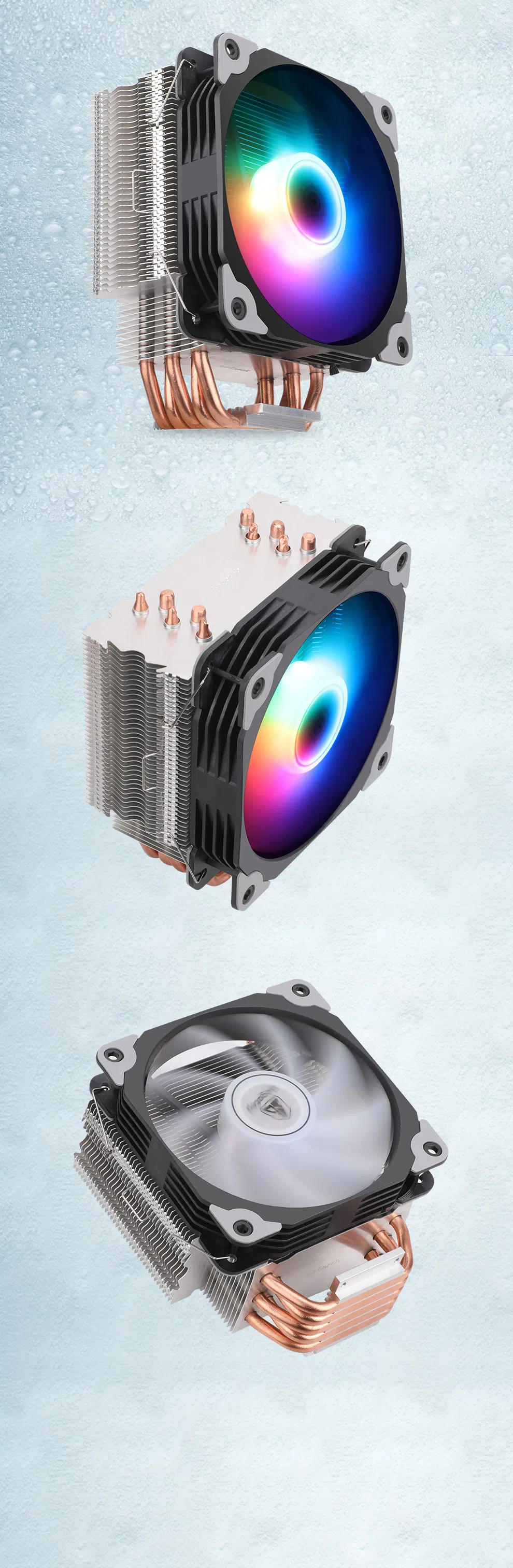 Support LGA1366/1156/1155/1151/1150/775 Heat Dissipation 150W Air CPU Cooler
