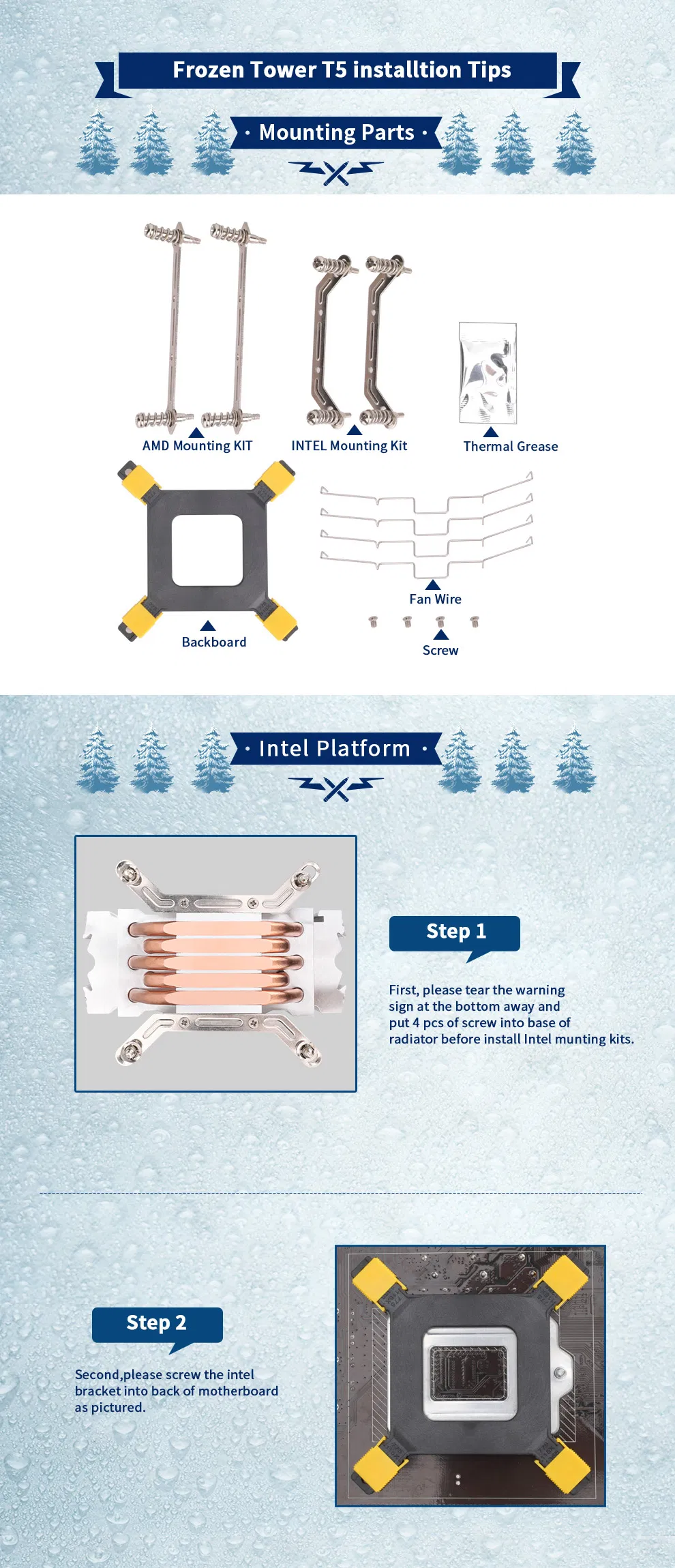Support LGA1366/1156/1155/1151/1150/775 Heat Dissipation 150W Air CPU Cooler