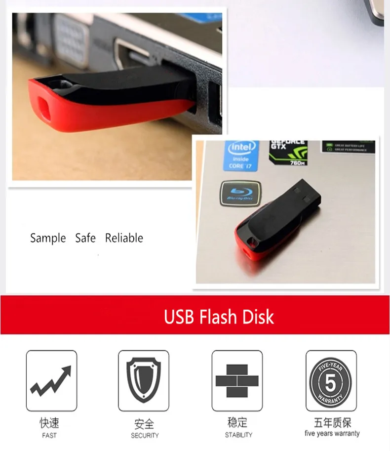 Top Selling Original 16GB USB Flash Disk Full Capacity High Speed USB Flash Drive for Sandisk