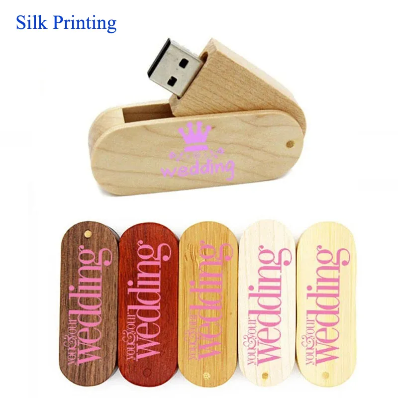 Wedding Gift USB Stick Customized Logo Personal USB Pen Drive 16GB 32GB 64GB Wood USB Flash Drive