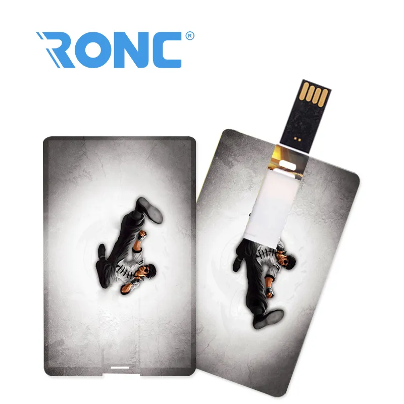 Wholesale Customize Logo Metal Credit Card Shape USB Memory Stick USB Flash Plastic Wafer USB